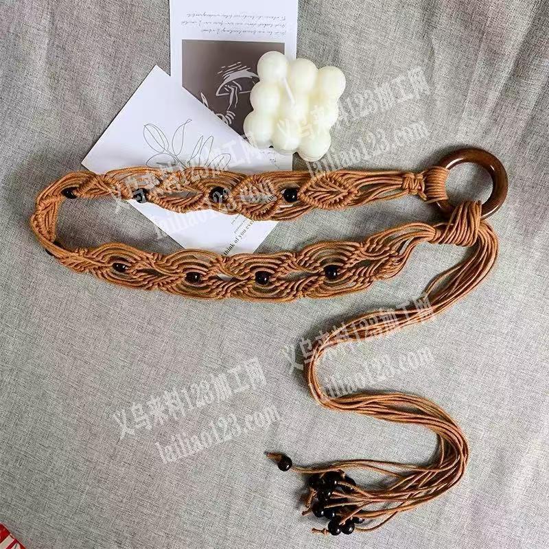 必须会做的，编织腰带的手工活外发，如图，