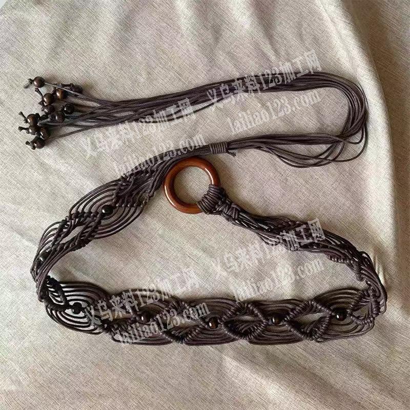 必须会做的，编织腰带的手工活外发，如图，