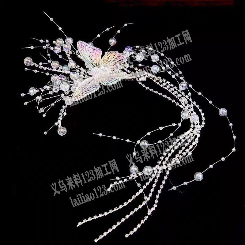 大量珍珠串的头饰订单，如图，定位珍珠的款