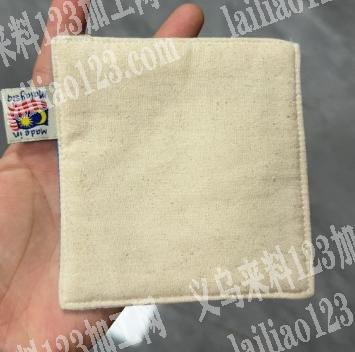 车缝的杯垫订单，如图，四面车缝，帆布的应