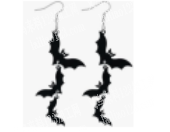 蝙蝠耳环成品订单。如图，寻找成品工厂，请