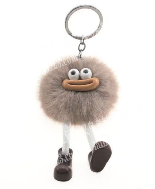 采购如图大嘴毛绒挂件的毛球，寻找生产这个