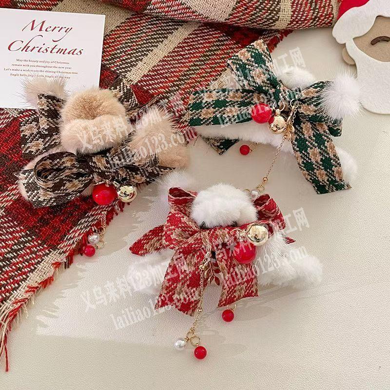 圣诞蝴蝶结抓夹订单，外发加工或者包工包料