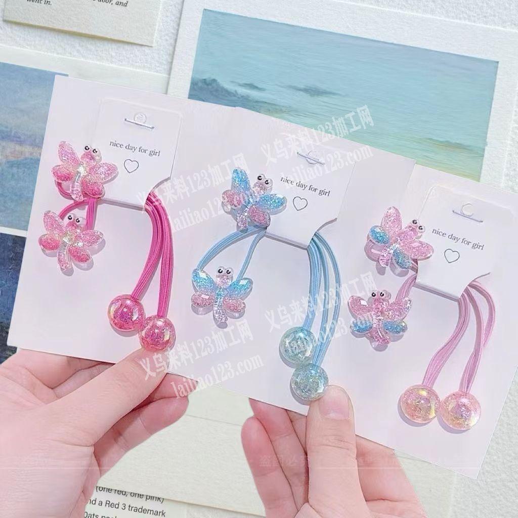 大量，串珠打结的手工活外发，这个发圈皮筋