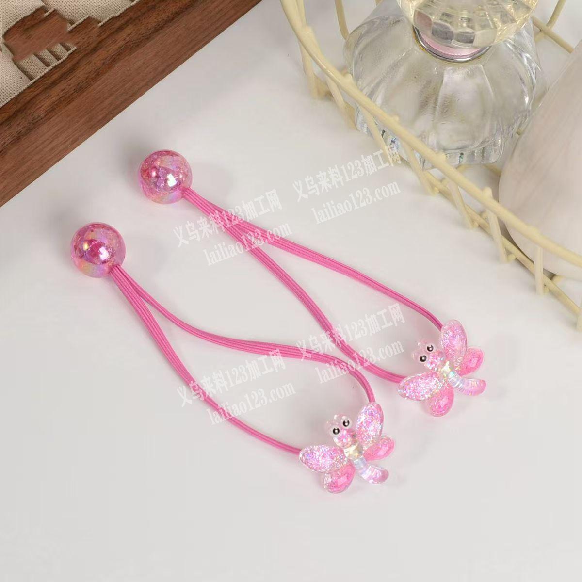 大量，串珠打结的手工活外发，这个发圈皮筋