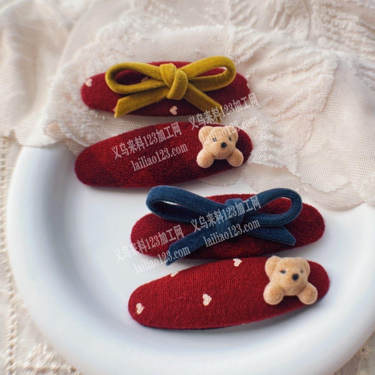 长期有发夹手工活，外发加工，粘这些小配件