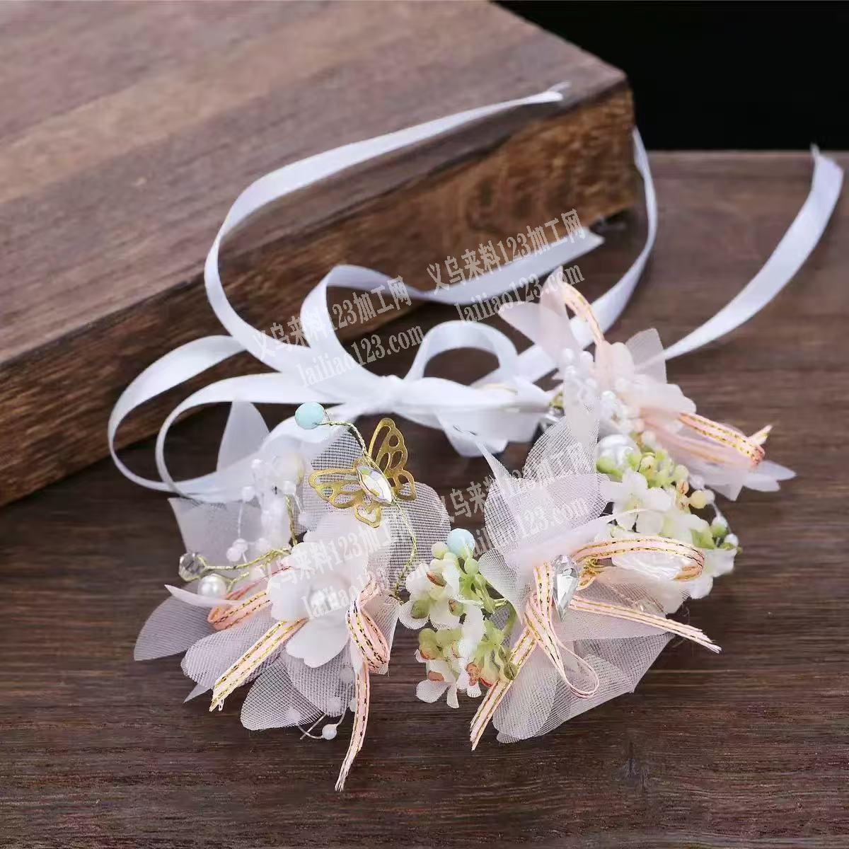 如图，复杂的布艺手工头花头箍外发加工，寻