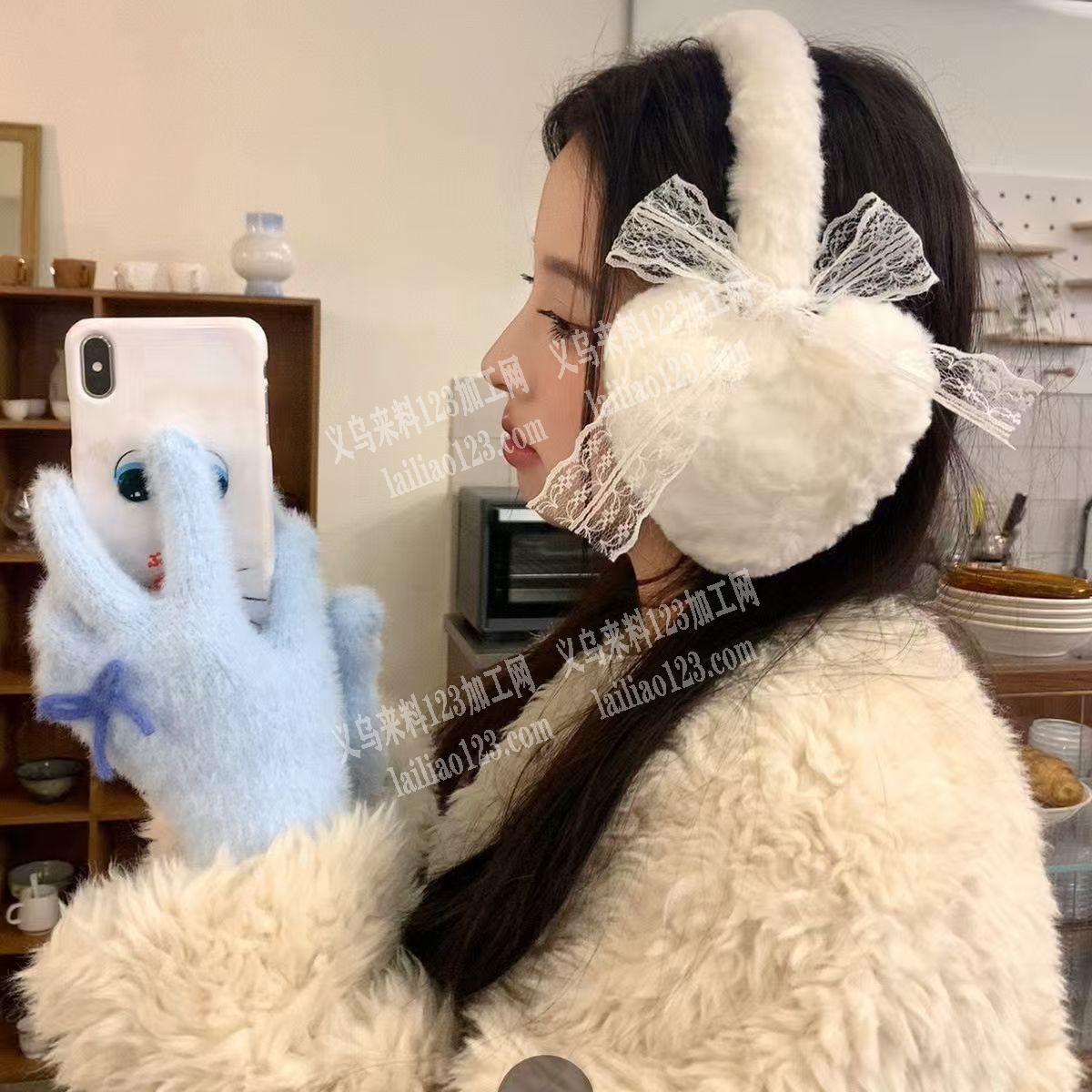 大量这个毛绒桃心耳罩订单，寻找成品工厂，