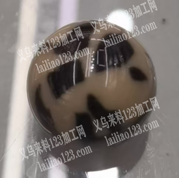 珠子上面做豹纹效果，谁家可以做，如图，