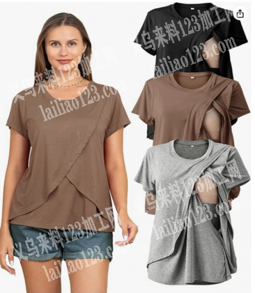 跨境公司公司26000件人棉针织布短袖服