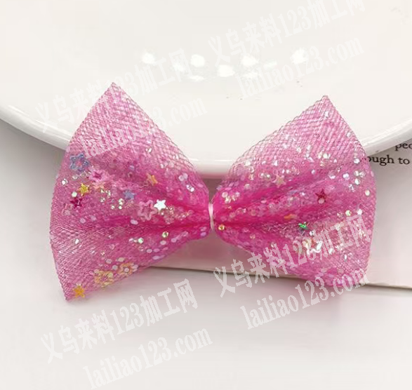 绢纱网布蝴蝶结，如图，这样的会做的手工工