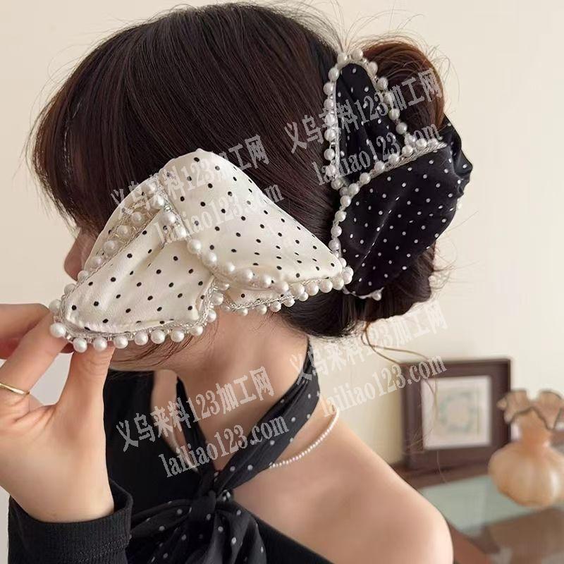 布艺头饰订单，寻找专业做这个布艺抓夹成品