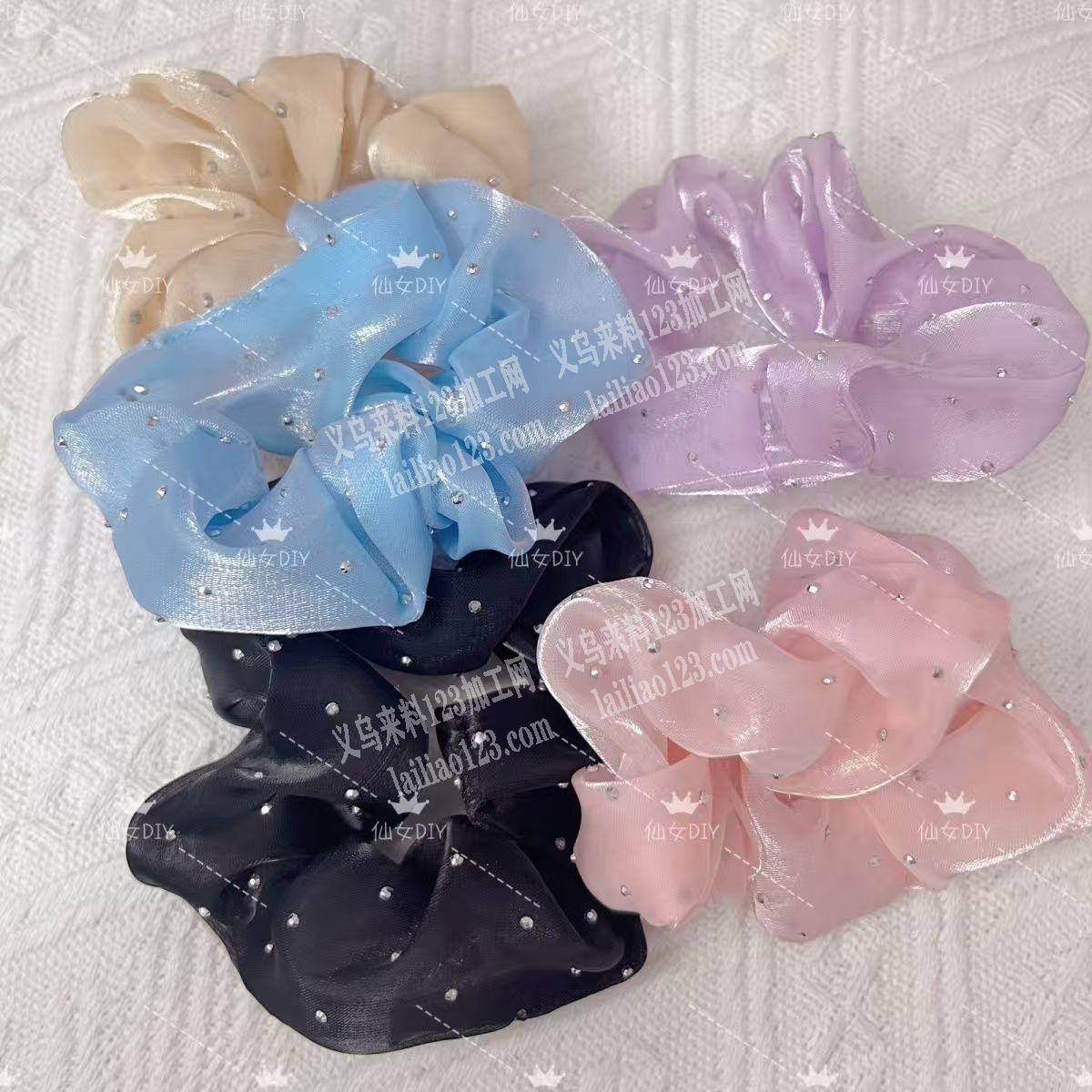 网纱烫钻的布艺发圈，寻找加工厂，哪家可以