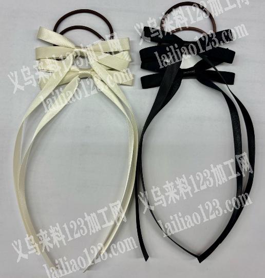 承接各类布艺类蝴蝶结发饰加工。成熟加工厂
