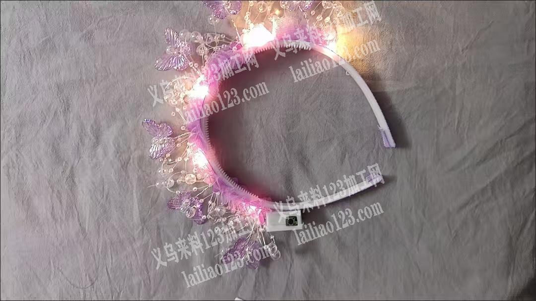手工发光蝴蝶发箍订单，如图，这样的，寻找