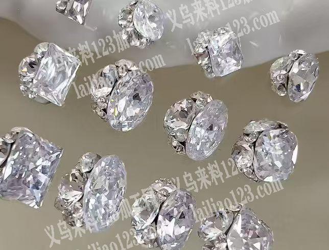 长期有点钻外发【点堆钻】如图美甲的堆钻，