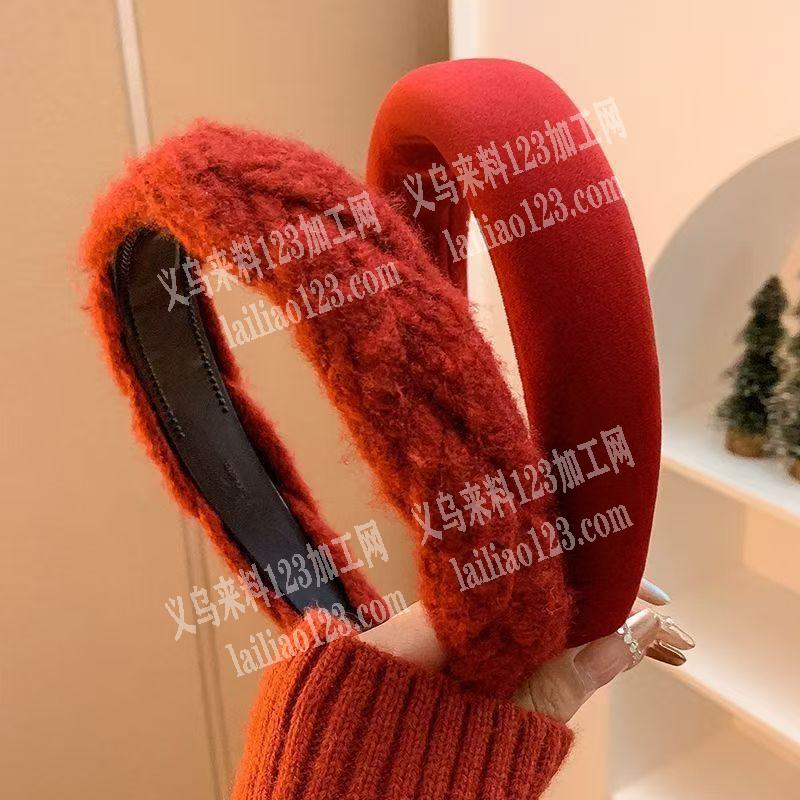 发箍成品订单，附图片毛绒发箍，寻找专业做