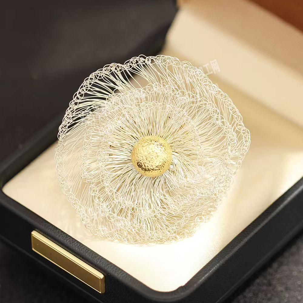 铜丝编织的花朵，外发加工，如图，寻找会做