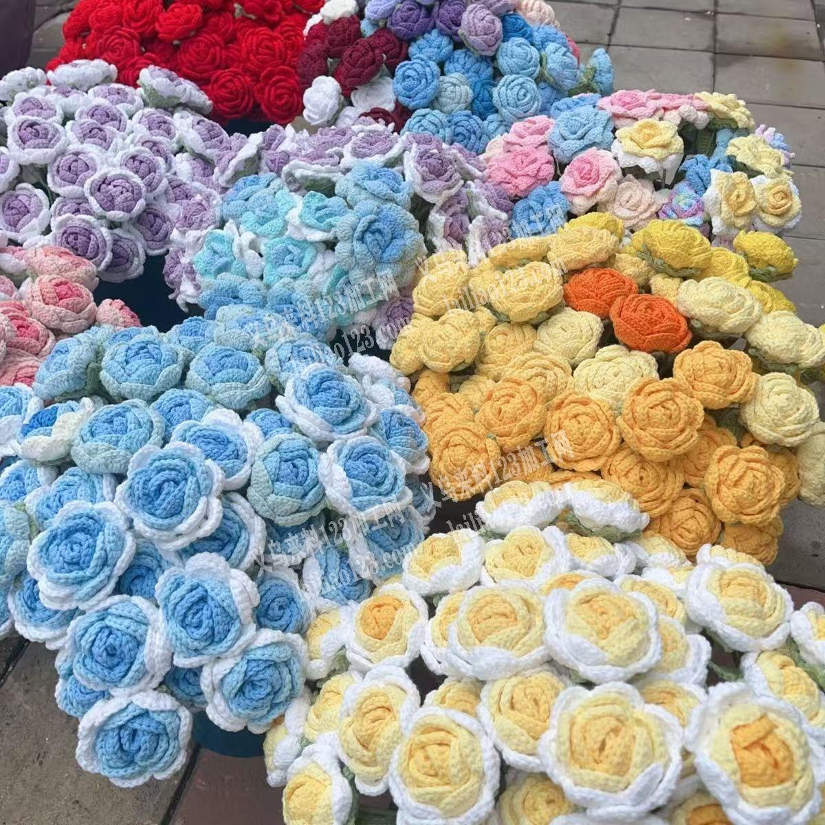 毛线钩针编织花朵的手工活外发加工，寻找会