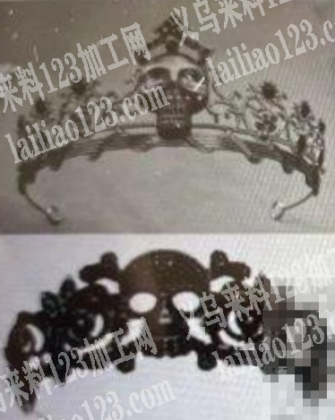 骷颅头万圣节皇冠订单，如图，寻找专业做万