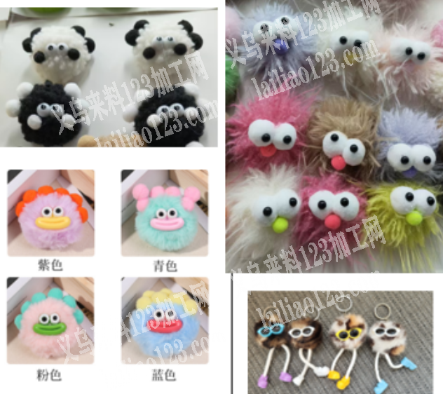 寻找能做图片中毛绒头发夹，包工包料微信详