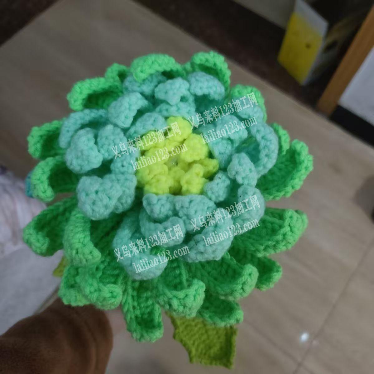 毛线钩针编织花朵手工订单，如图，寻找会做