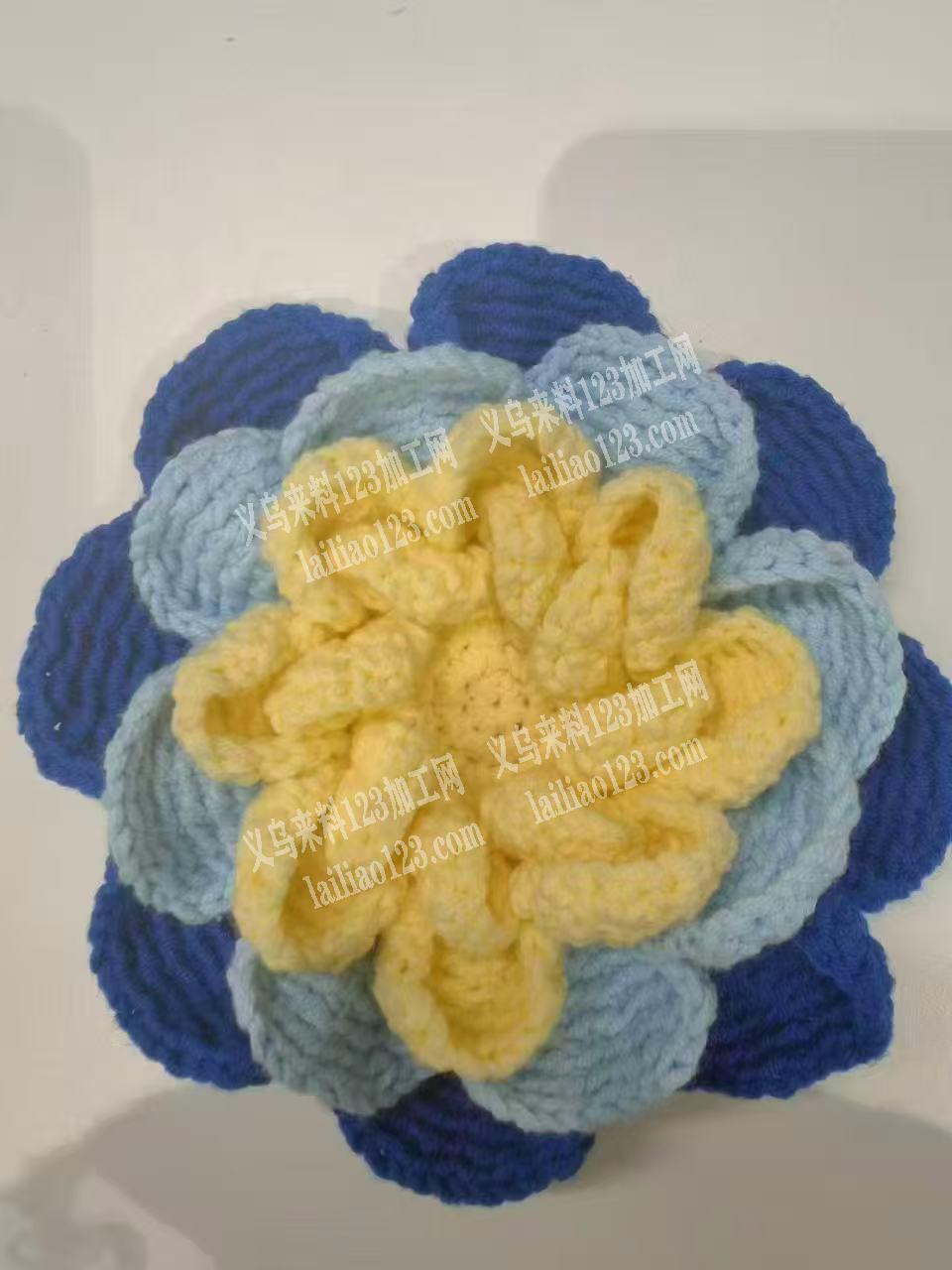 毛线钩针编织花朵手工订单，如图，寻找会做