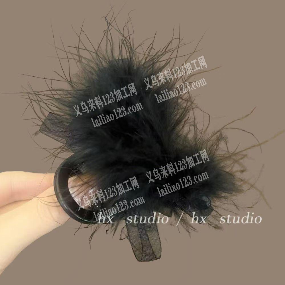 《可发外地做的》羽毛抓夹，粘胶的手工活。