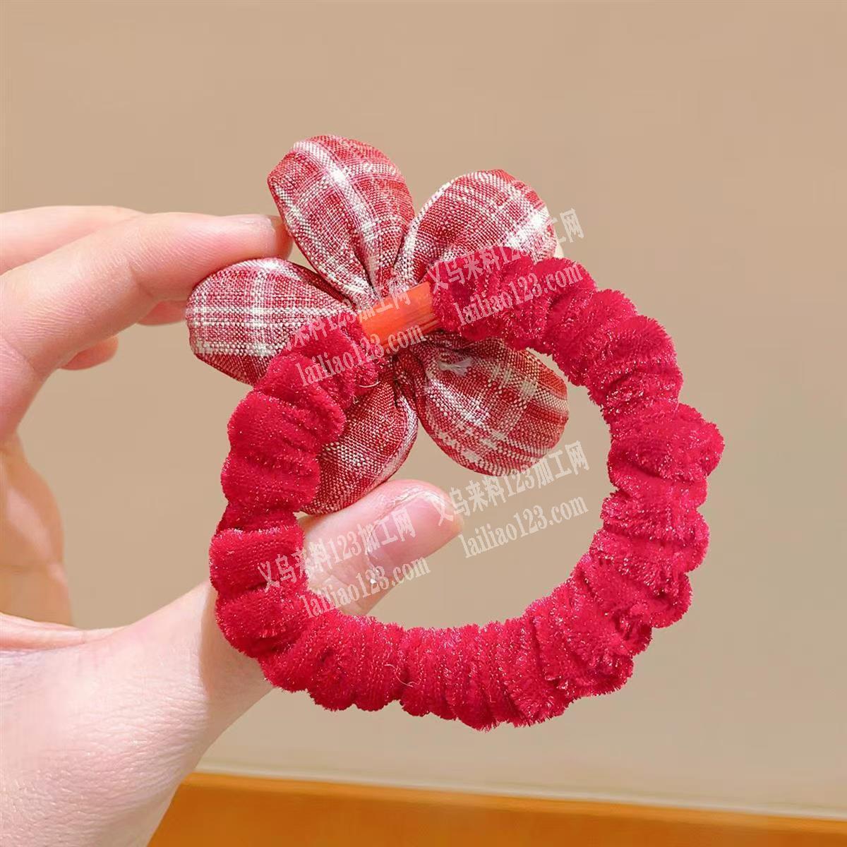 花朵皮筋成品订单，如图，寻找源头工厂，请