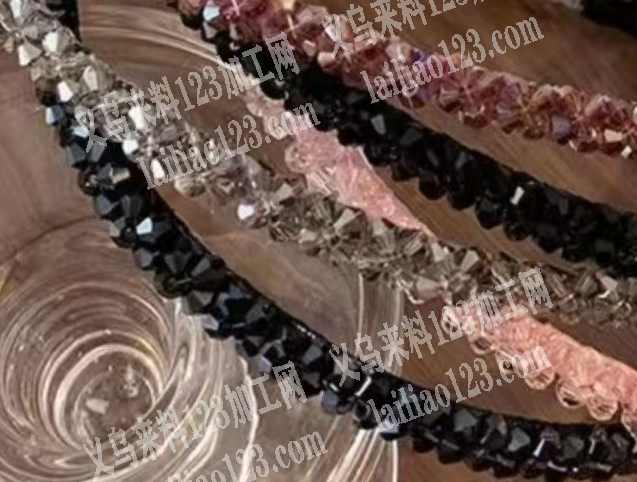 穿珠子缠绕发箍的手工活外发。寻找手工活加