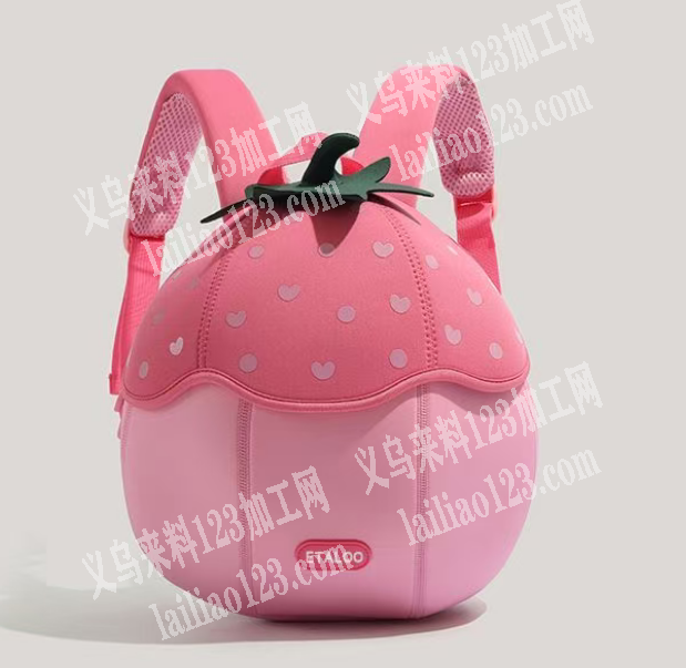 草莓儿童背包订单外发加工，如图，寻找50