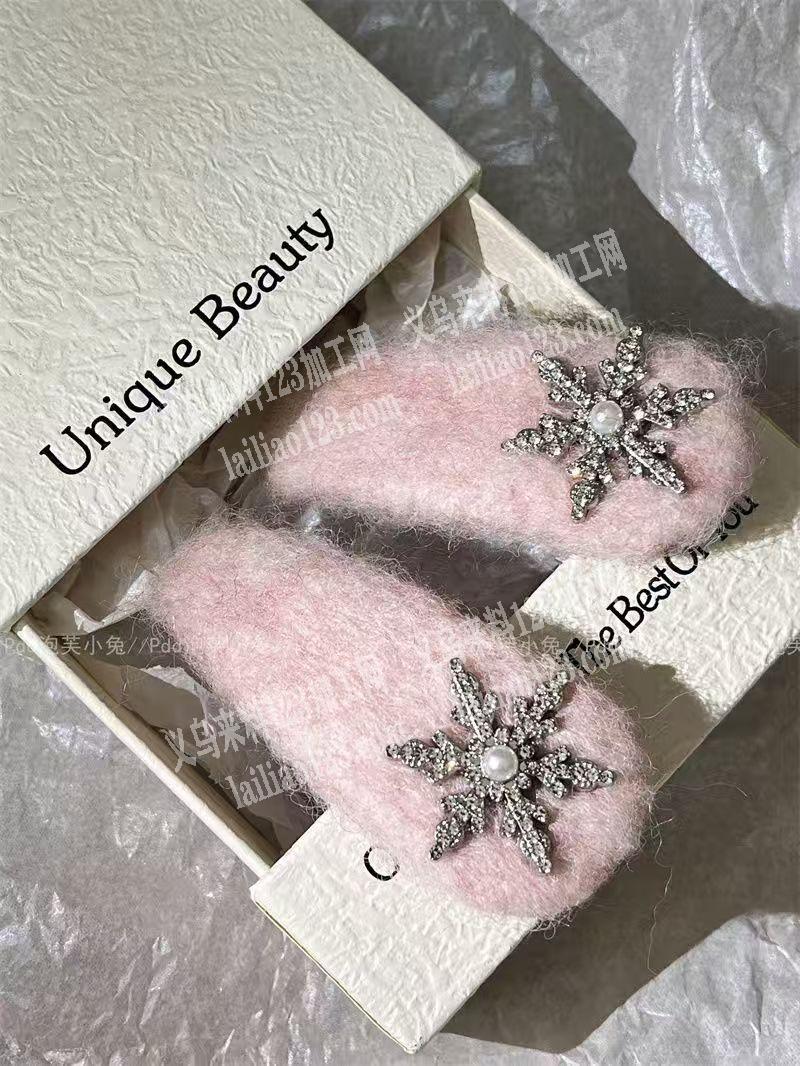 毛绒包布贴布发夹订单，成品订单，寻找专业