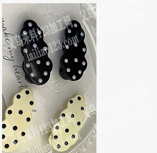 小巧精致云朵波点发夹订单，寻找成品，。如