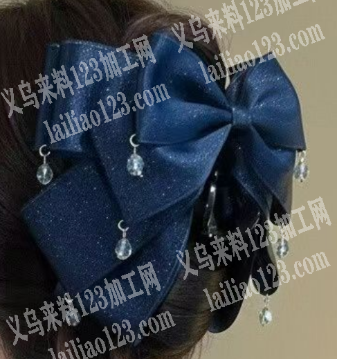 布艺蝴蝶结抓夹成品订单，如图蝴蝶结款式的