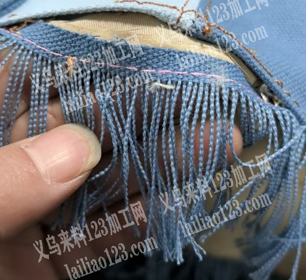 切流苏外发加工，如图，有切这个花边加工的