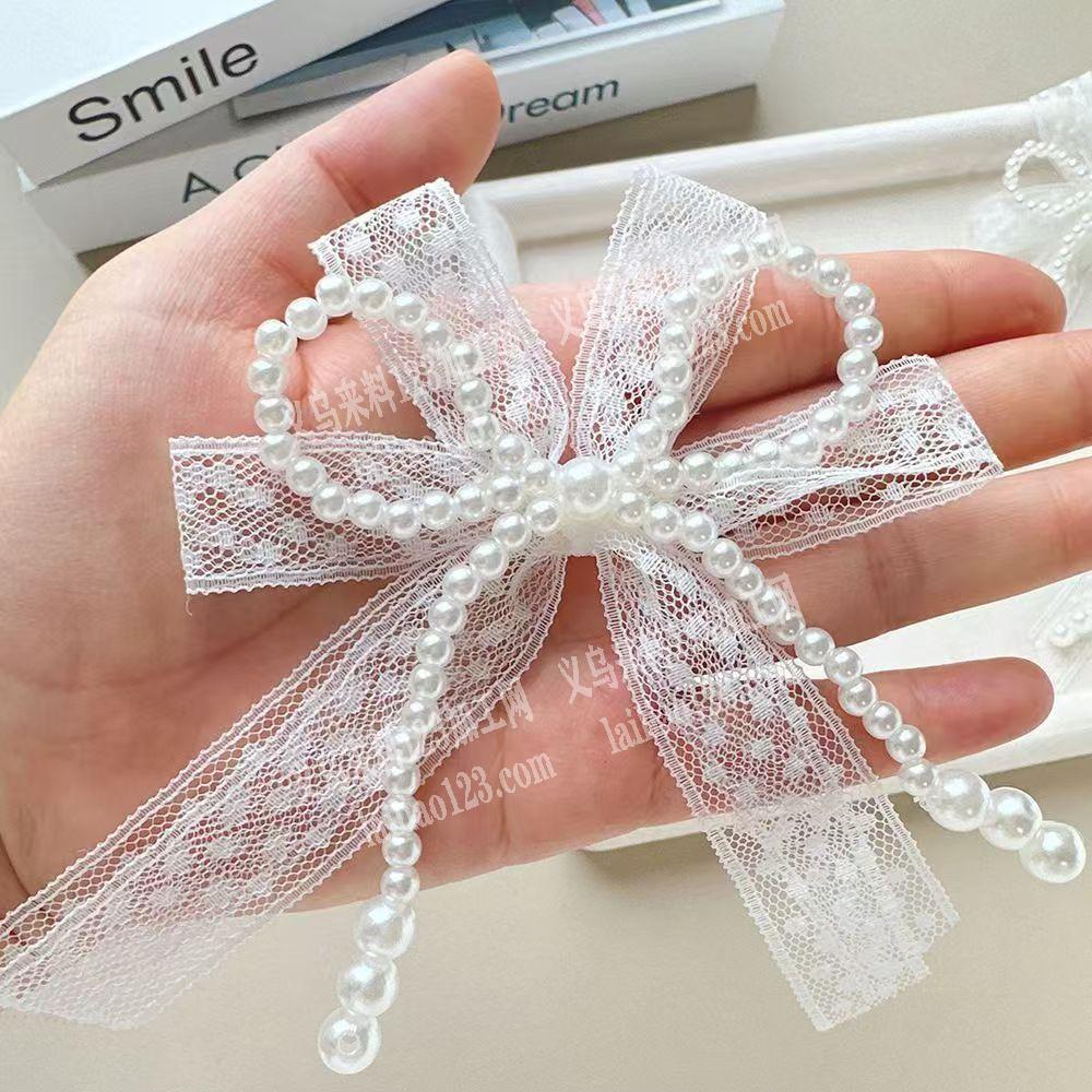 串珠打蝴蝶结挂件——串珠打蝴蝶结手工活外发，有订单，如图，寻