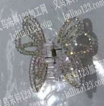 有订单，寻找蝴蝶饰品如图。采购发夹毛坯，
