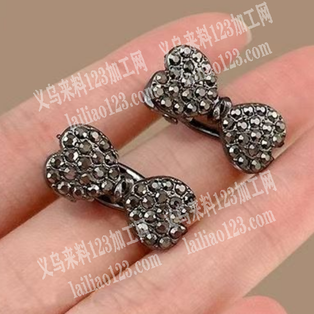 合金蝴蝶结发夹订单，如图。寻找工厂，有订