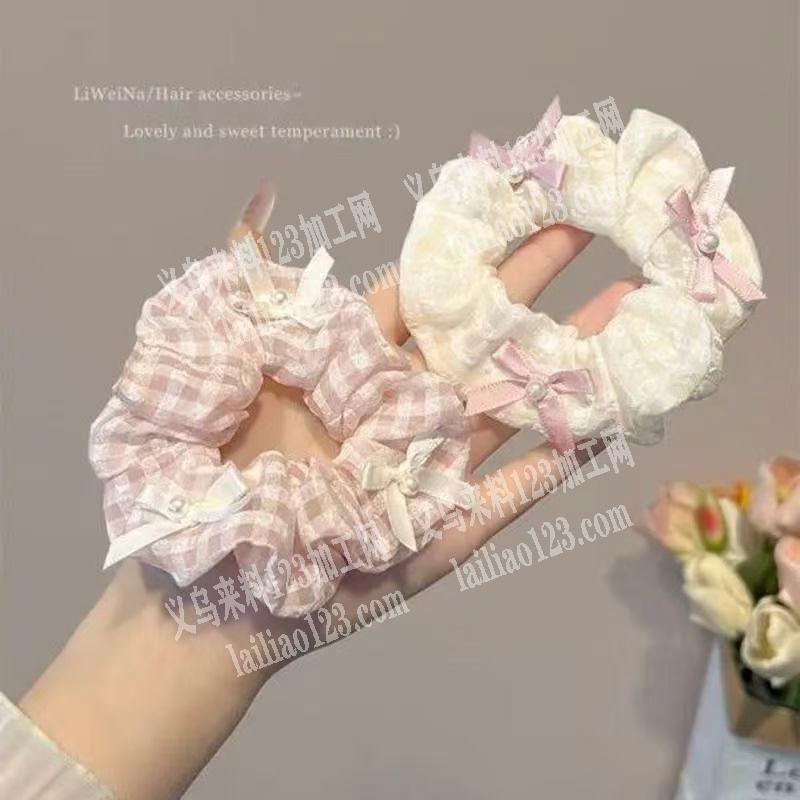 布艺发圈有订单，附图片，大量布艺大肠圈订