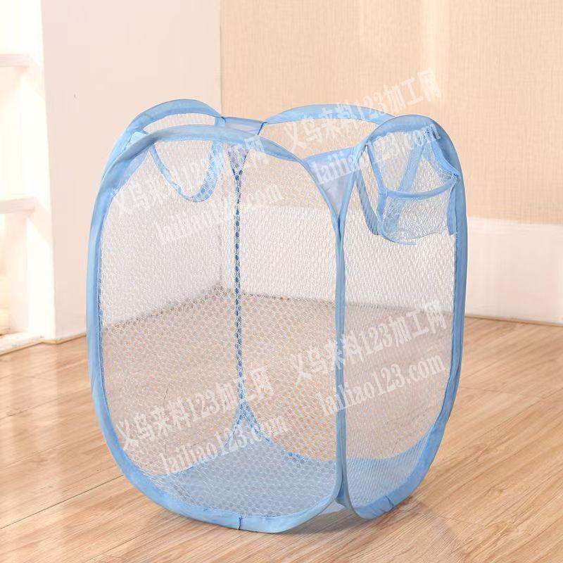 老板委托寻找：大量网布脏衣篮订单，如图，