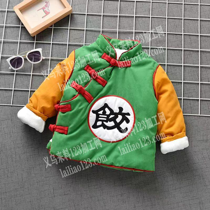 加绒儿童外套服装订单外发加工，如图，寻找