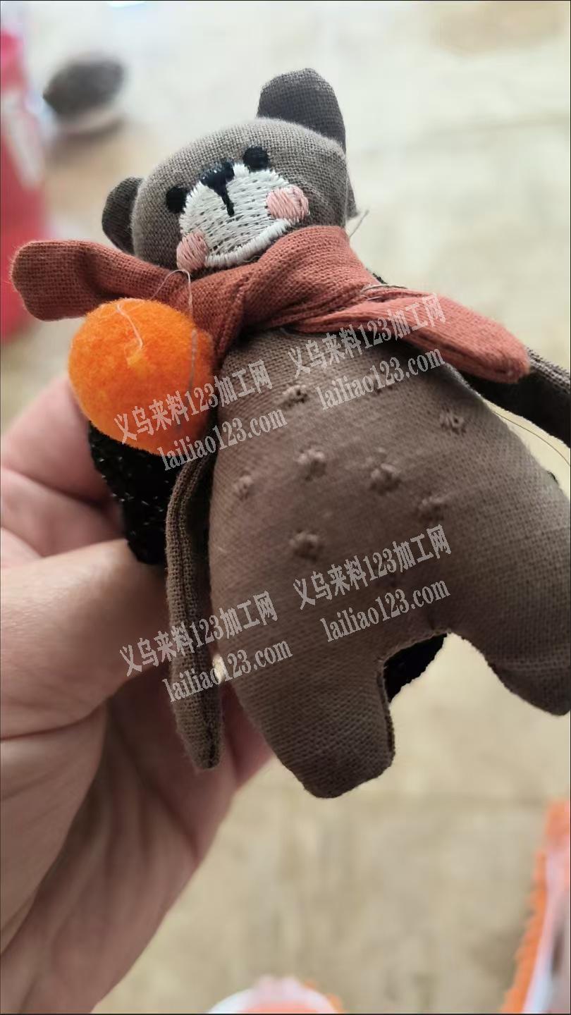 布偶公仔玩具订单，如图，用在发圈上面的，