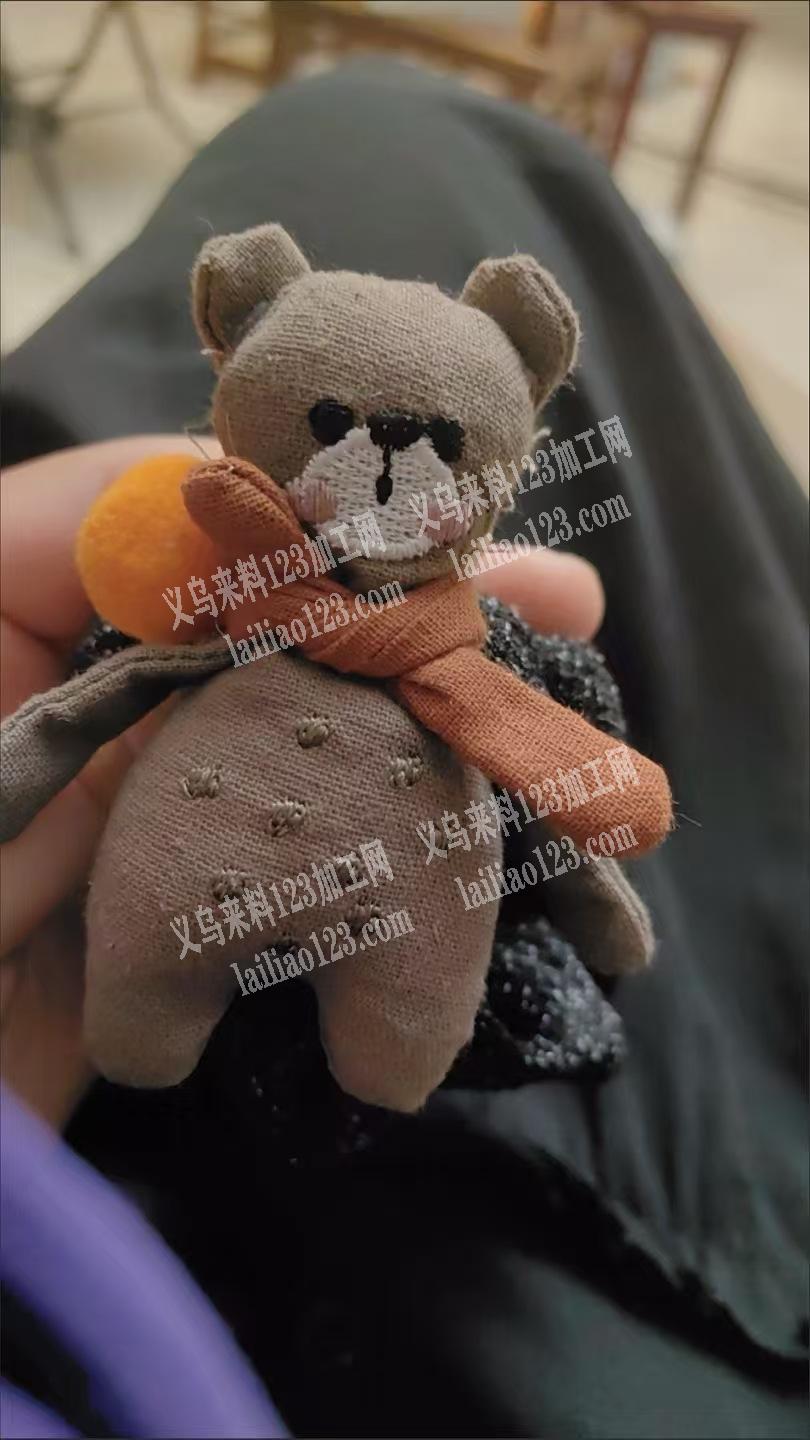 布偶公仔玩具订单，如图，用在发圈上面的，