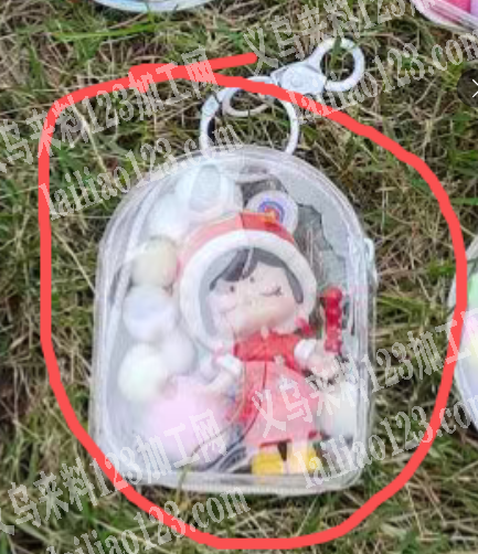 【10万订单】pvc透明小挂包订单，如图