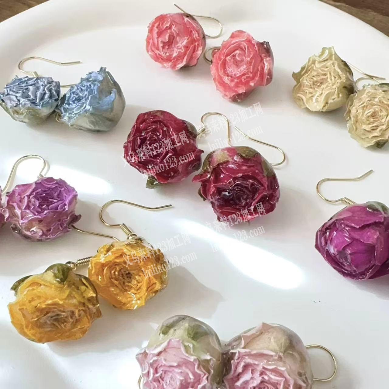 花朵耳环订单，如图，寻找成品工厂，请联系