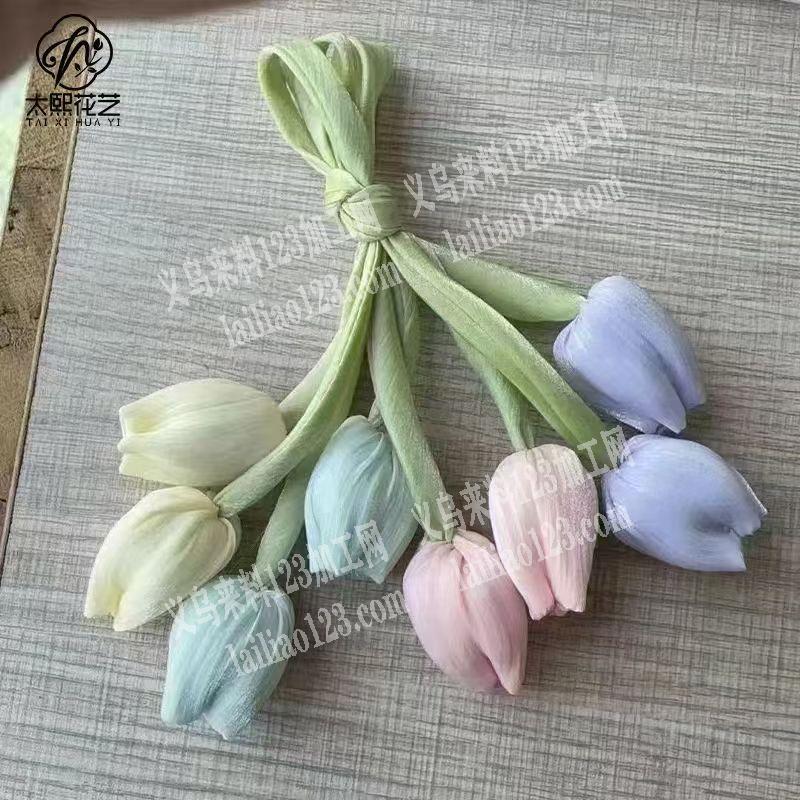 布艺郁金香花朵订单，如图，寻找会做的平车