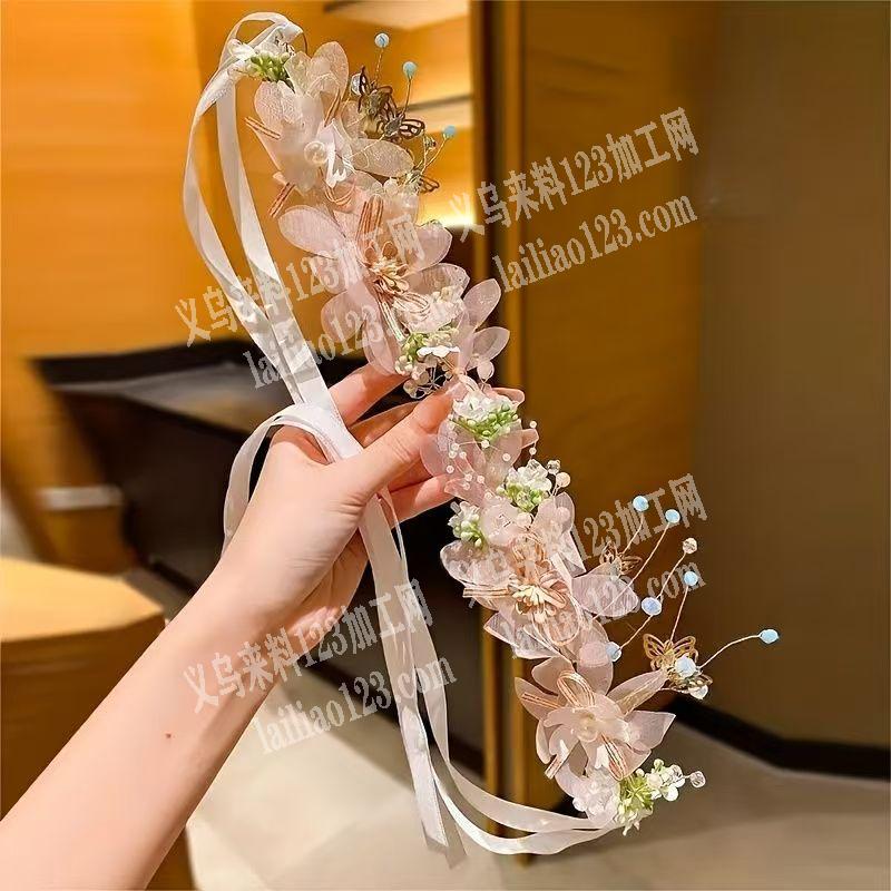 【发外地做】长期合作，。新娘花环头箍手工