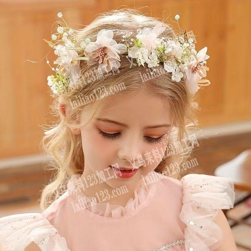 【发外地做】长期合作，。新娘花环头箍手工