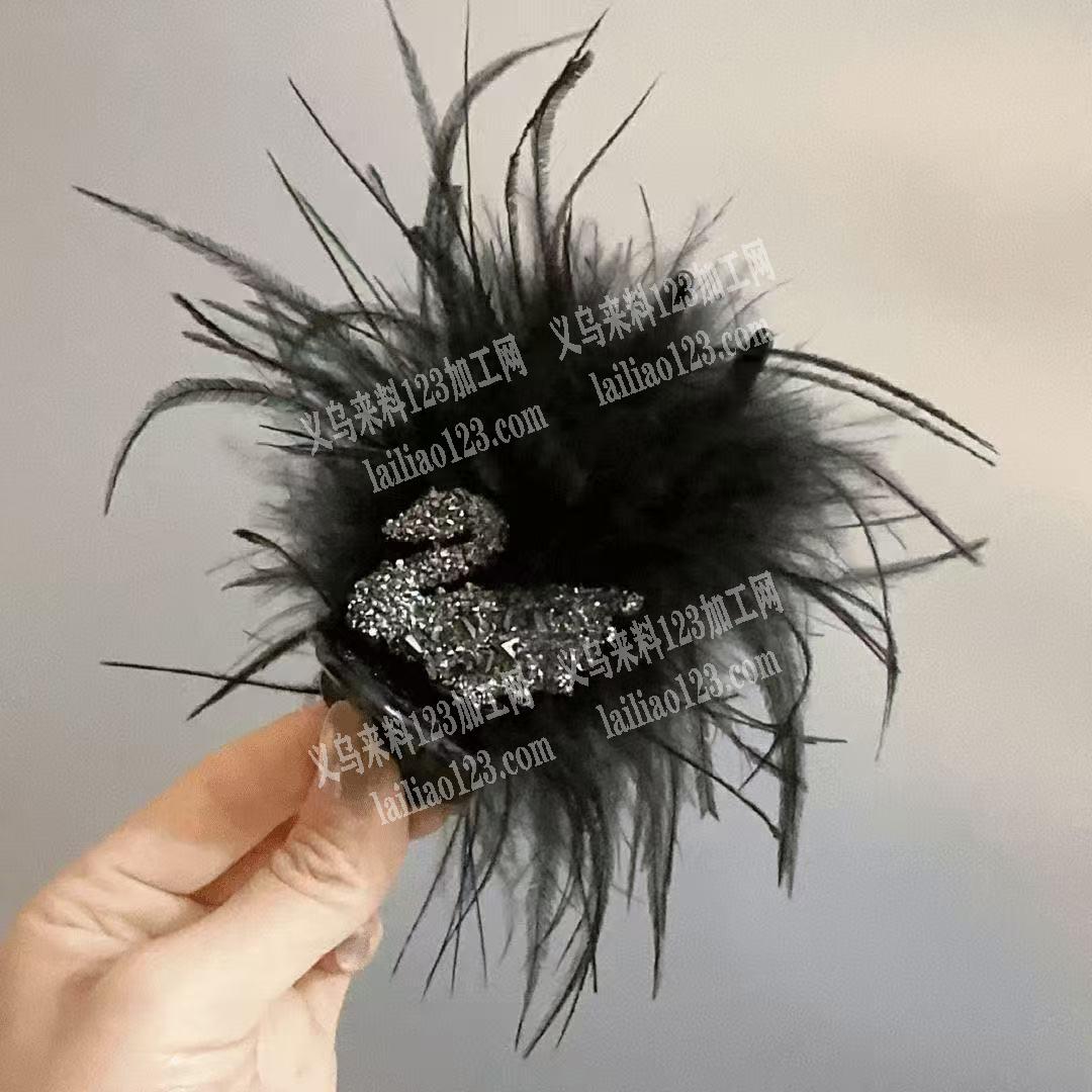 羽毛夹子的手工活外发【发外地做】如图手工