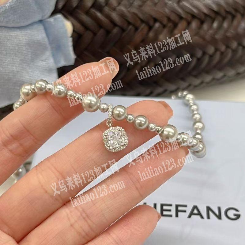 中高档的珍珠处项链成品订单，如图，寻找成